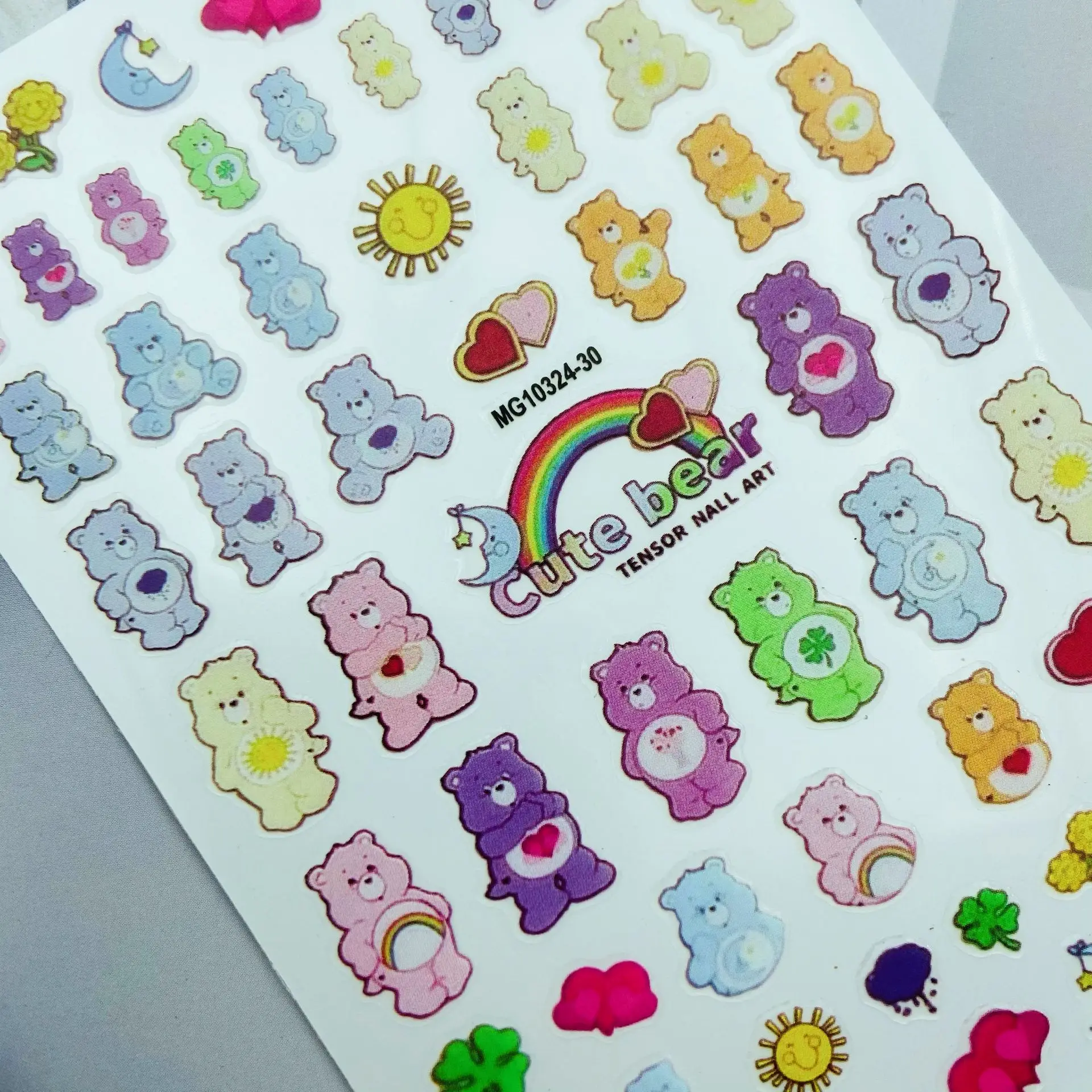 

Стикеры для ногтей с мультяшным медведем, 10 упаковок