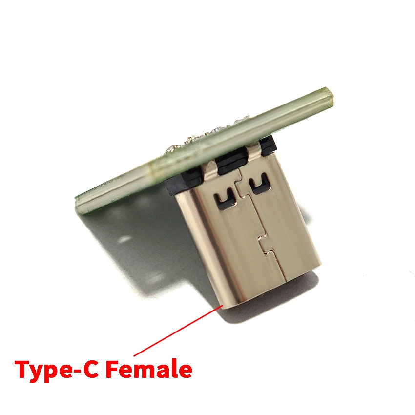 Фото Вертикальная USB Type-C плата-адаптер с разъемом Type-C (14-контактный) на 2.54 (5-контактный) для тестирования данных на печатной плате №3