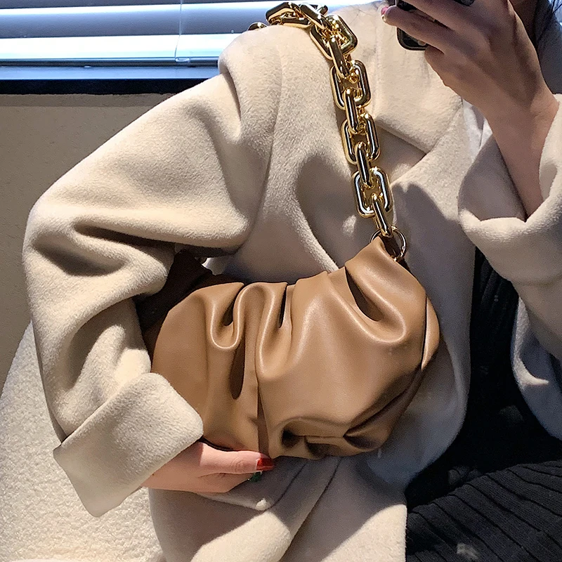 

Short Thick Chain Minimalist Shoulder Bag for Women 2022 Korea Brand Designer Luxury Party Clutch Shoulder Bags Handbag