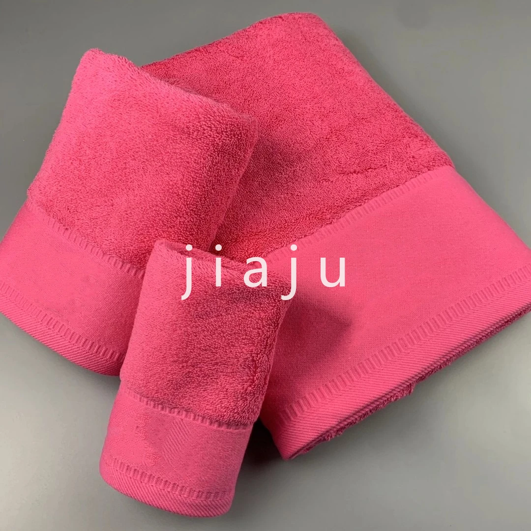 Toalla letras bordadas marca personalizada lujo 3-контактный пор juego fech 6 colores