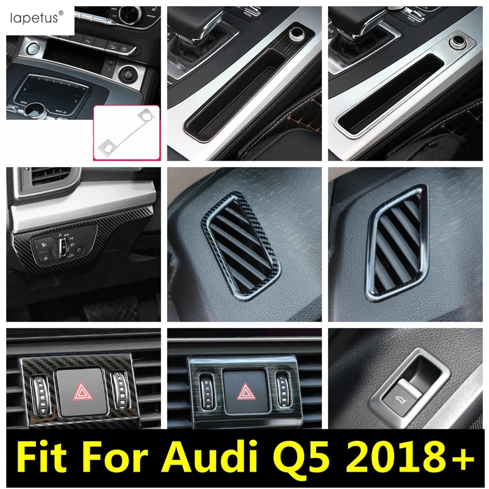 

Car Start Panel / Head Light / Warning Lamp / Rear Tail Gate Button Cover Trim Accessories Interior Kit For Audi Q5 2018 - 2022