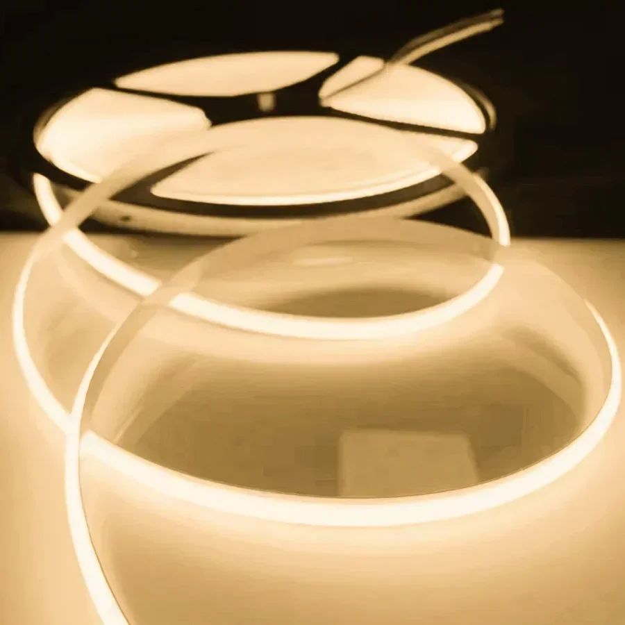 

Светодиодная лента Phlanp COB 220В теплый/ледяной белый 240 светодиодов/м 0,5-10 м