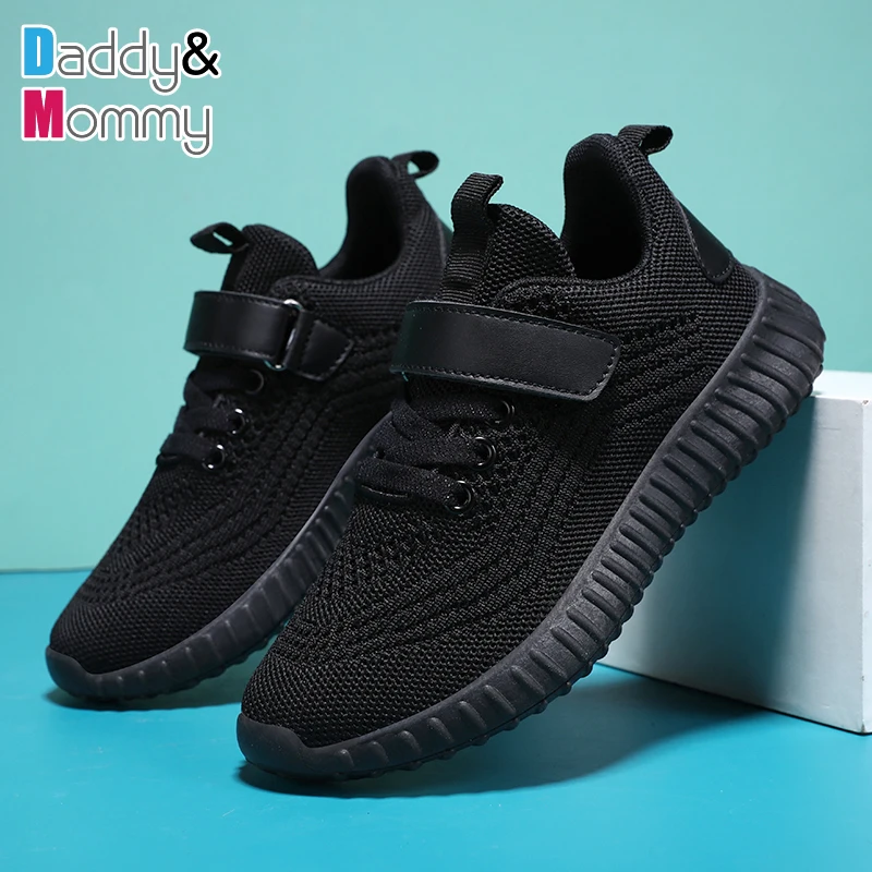 Breathable Children Sneakers Autumn Tennis Boys Shoes Black White Non-slip Girls Sneakers Fashion