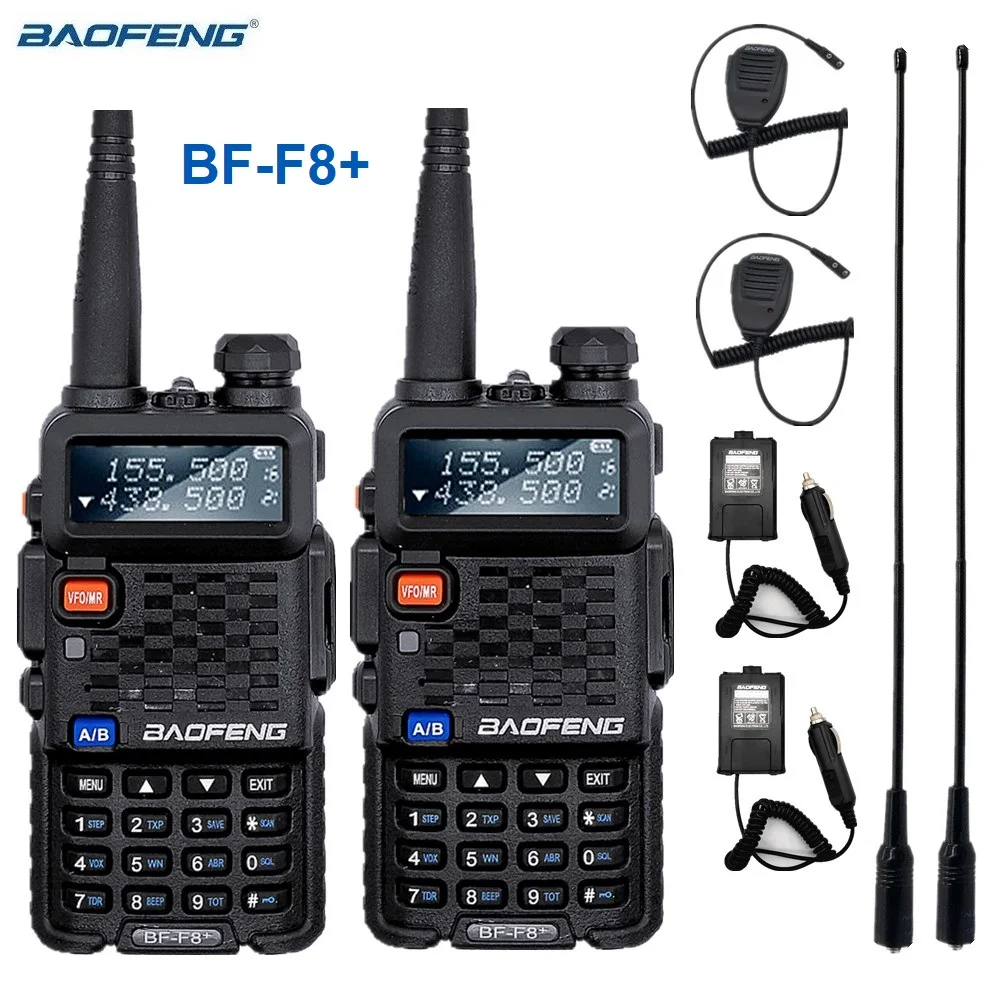 

2PCS BAOFENG BF-F8+ Walkie Talkie Long Range Radio Scanning VHF UHF CB Ham Radio Station BF-F8 PLUS Woki Toki for Hunting 15km