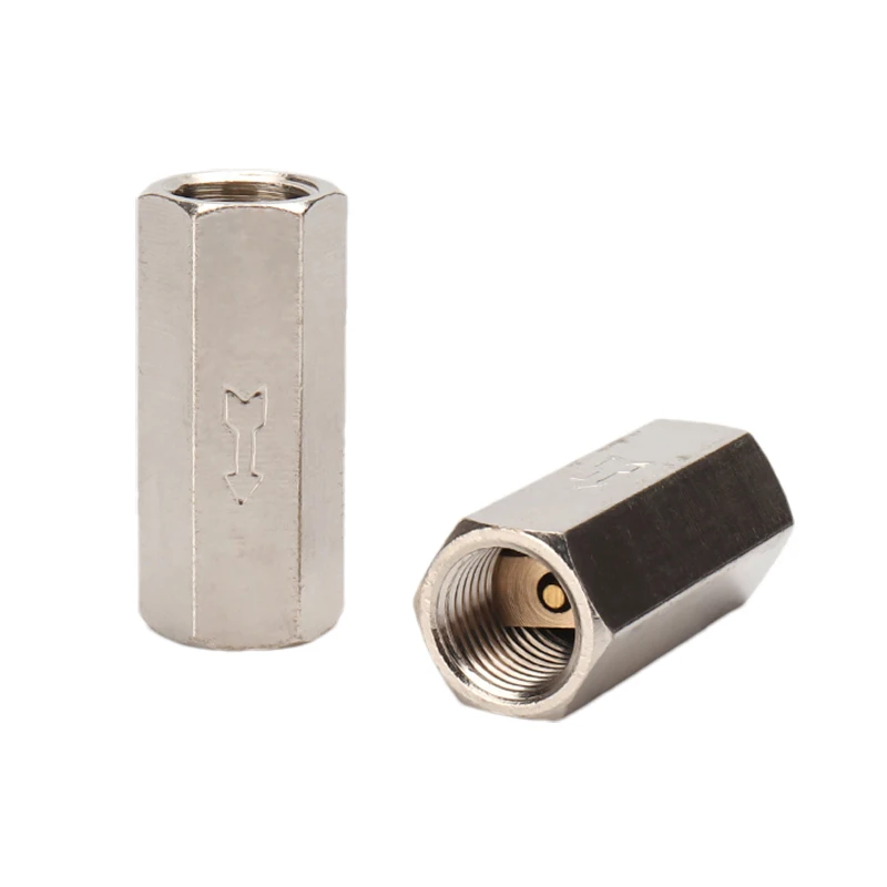 Пневматический обратный клапан CV01 CV02 CV03 CV04, односторонний клапан, односторонний латунный клапан с воздушным газом, адаптер для освещения воздуха Пневматический обратный клапан CV01 CV02 CV03 CV04, односторонний клапан, односторонний латунный клапан с воздушным газом, адаптер для освещения воздуха