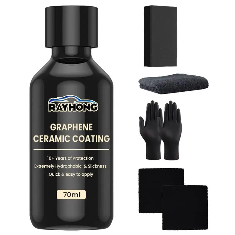 Automotive Graphene Ceramic Coating 70ml Liquid Coatin Nano Hydrophobic Layer Polishing Paint Coating Agent Car Polish