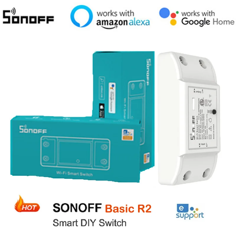 

1PC SONOFF Basic R2 Mini DIY Module Wifi Light Wireless APP Remote Control Switch 220V Smart Home Electrical Switches for Xiaomi