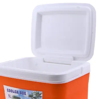 캠핑 야외 음료 음식 쿨러 박스, 손잡이가 달린 자동차 아이스 버킷, 5L 오렌지