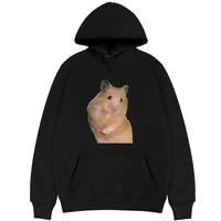 peace hamster meme hoodie new cute graphic print sweatshirt men women fashion oversized hoodies new funny creative sweatshirts