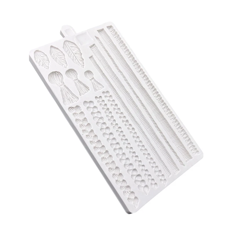 

Sugarcraft Mould Knitted Texture Shape Cookie Cutter Christmas Gift Food-grade Silicone Cake Plunger Cutter Durable Gift