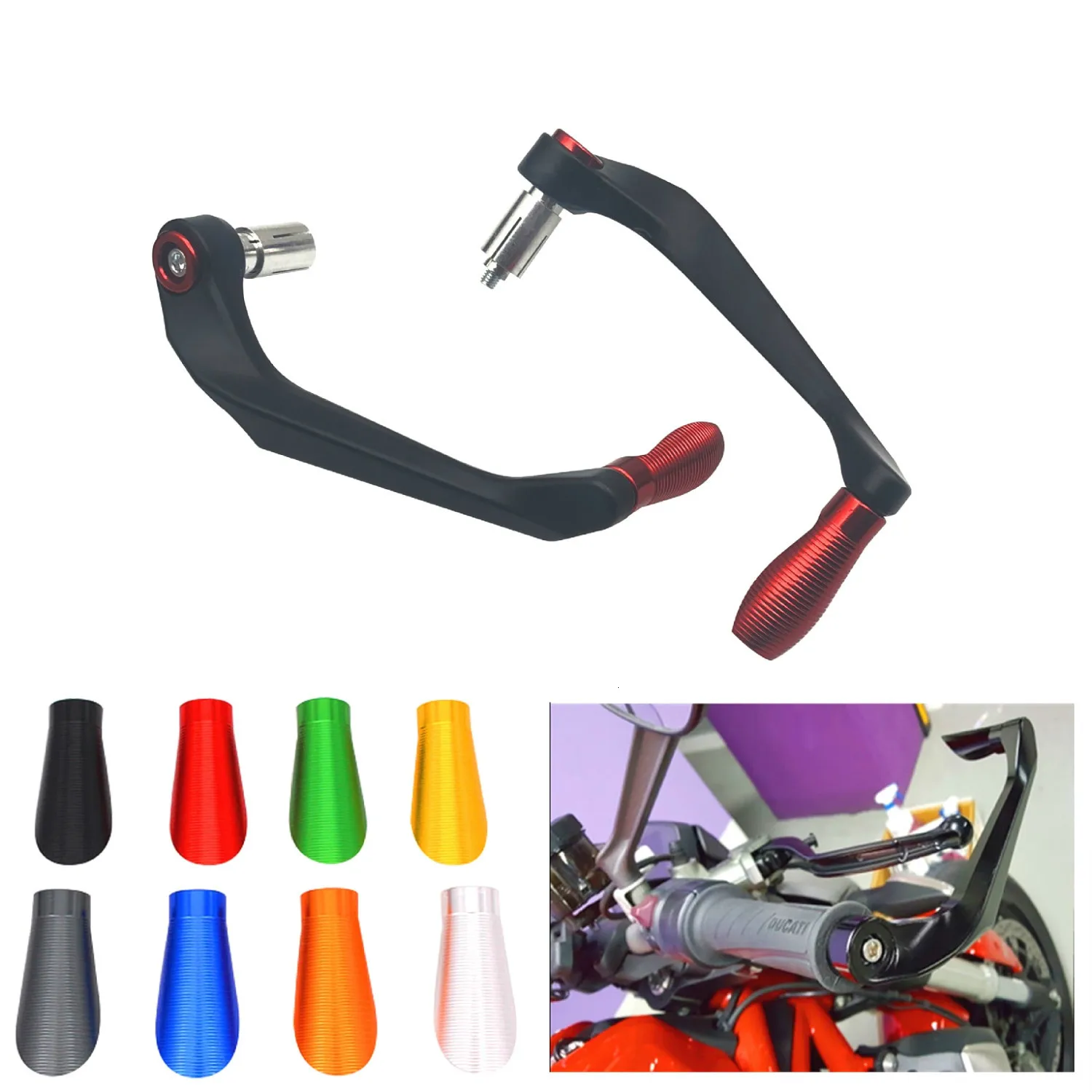 

CNC Aluminum Motorcycle Handlebar Brake Clutch Levers Protector Guard For Yamaha R3 R25 Yzf R1 Yzf R6 Handle Bar Moto Parts Bike