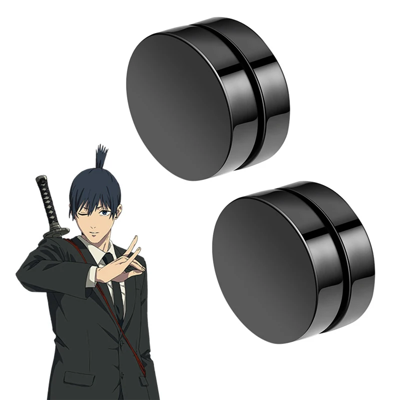 

Anime Chainsaw Man Hayakawa Aki Cosplay Ear Clip Earrings For Women Men Magnet Ear Stud Non Piercing Fake Ear Cuff Punk Jewelry