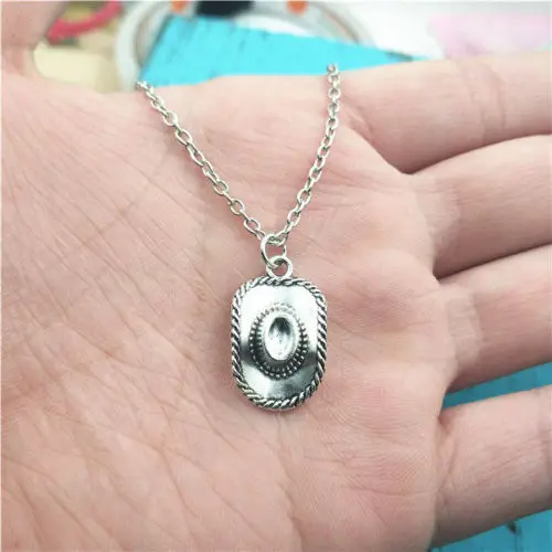 

Charm Cowboy Hat Tibetan Silver Color Pendant Ancient Jewelry Making DIY Handcraft Bronze Pendant