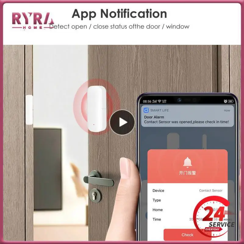 

1~10PCS Smart Door Sensor Wifi App Control Window Sensor Open/closed Detectors Alexa Smart Door Open/closed Detectors Tuya Wifi