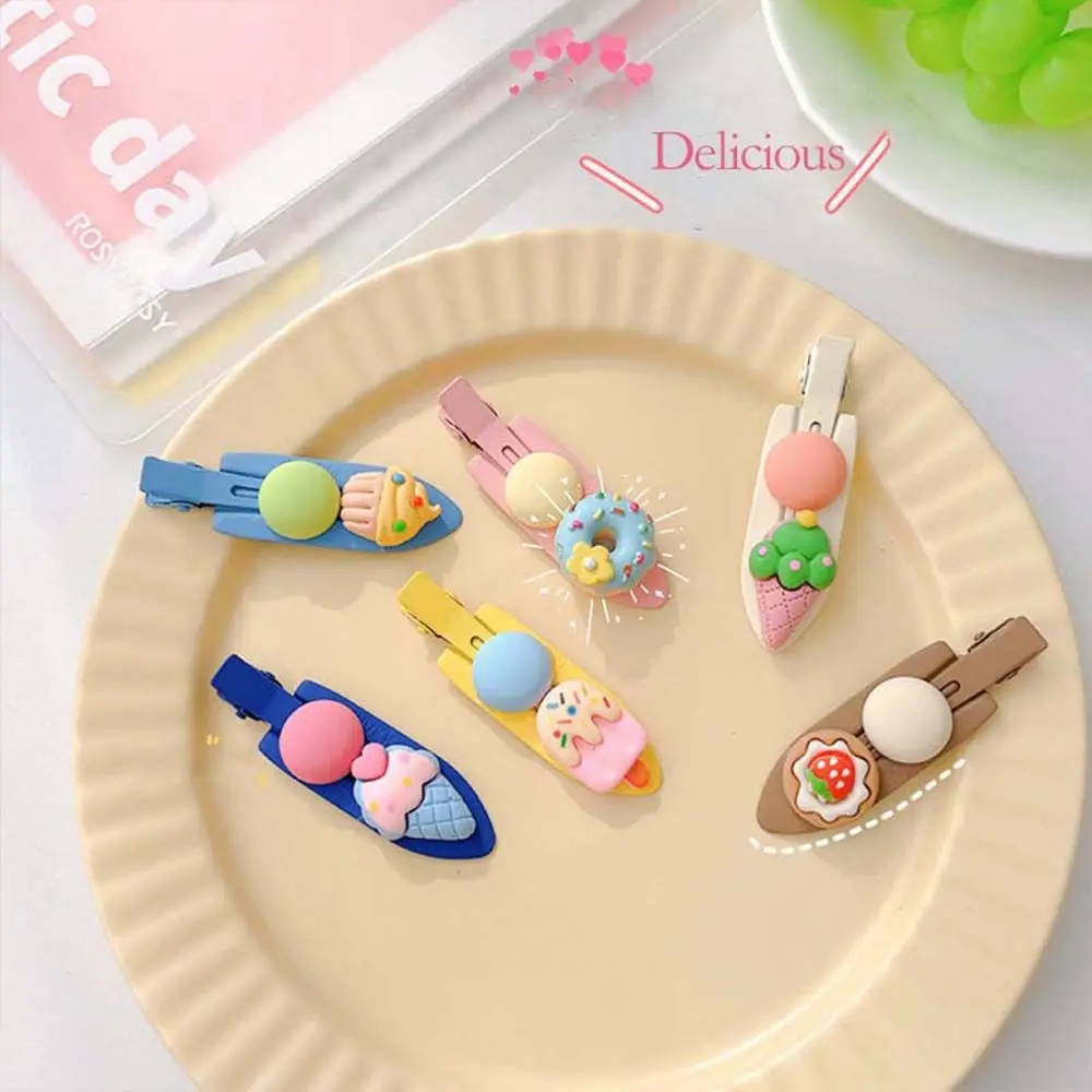 

Photo Props Dessert Duckbill Clip Korean Style Barrette Women Hair Accessories Simulation Food Hairpin Cute Side Clip