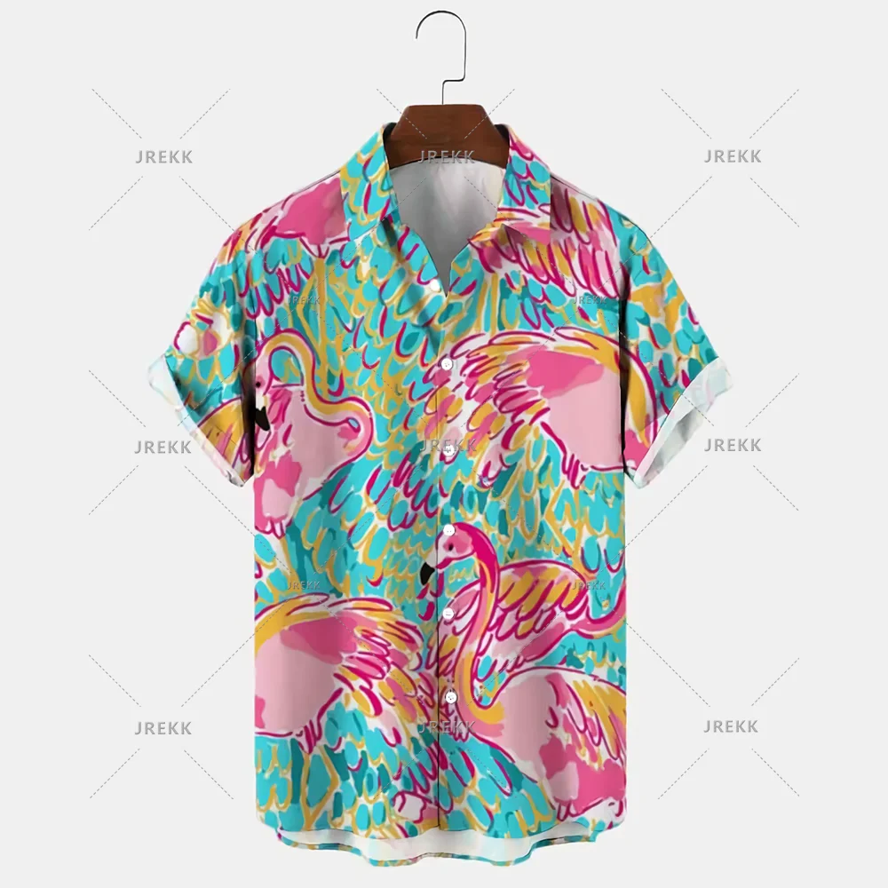 

Summer New Retro Fashion Shirt Floral Camisa Masculina 3d Hawaiian Social Casual Dress 2023 Short Sleeve Loose Breathable Top