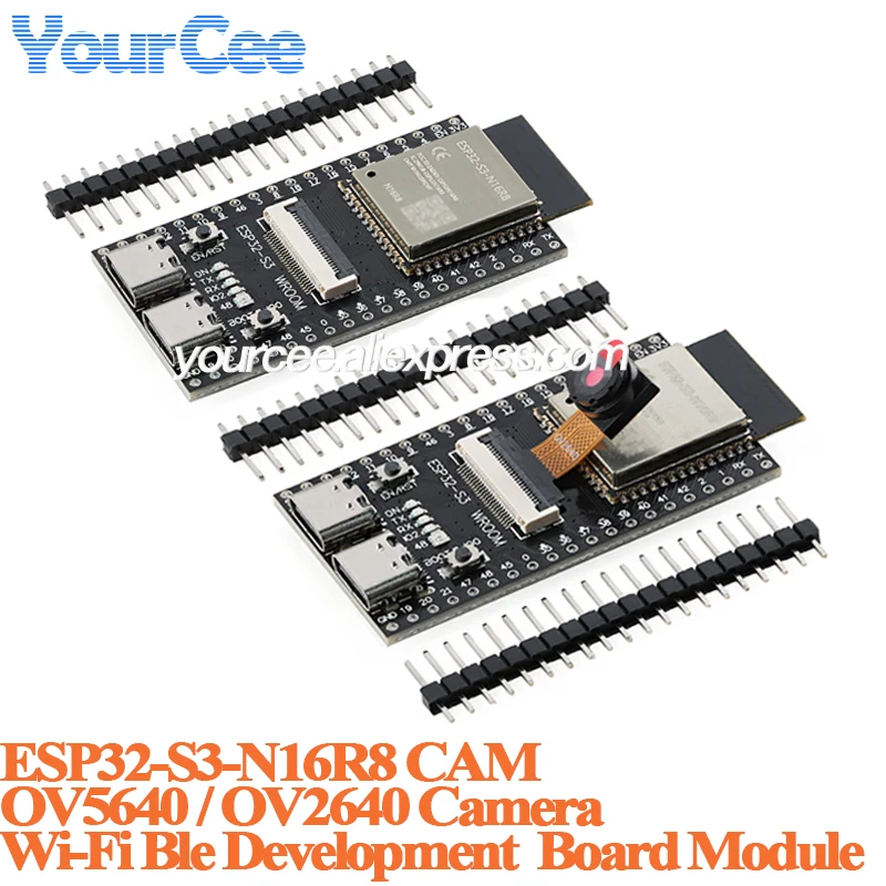 Фото ESP32S3 ESP32-S3 WROOM N16R8 Основная плата разработки CAM OV2640/5640/OV3660 Камера Беспроводной Wi-Fi + модуль Ble №1