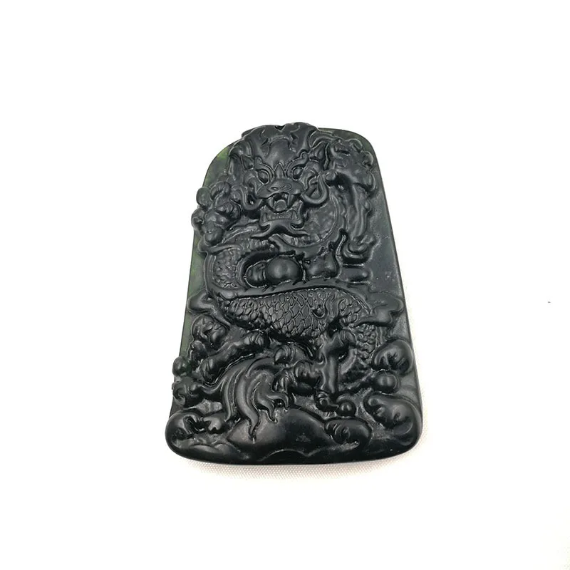 Подвеска Из Натурального темно-зеленого нефрита для мужчин и женщин - купить по