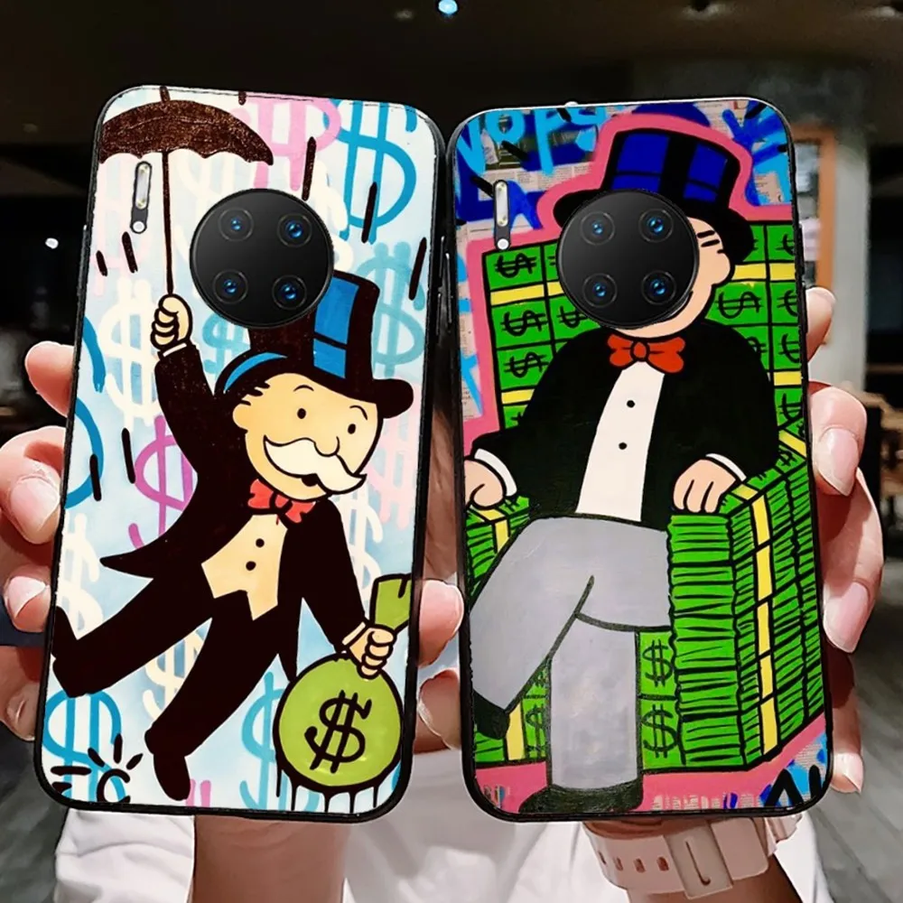 

Trend Cartoon Dollar Alec Monopoly Phone Case For Huawei Mate 10 20 30 40 50 lite pro Nova 3 3i 5 6 SE 7 pro 7SE