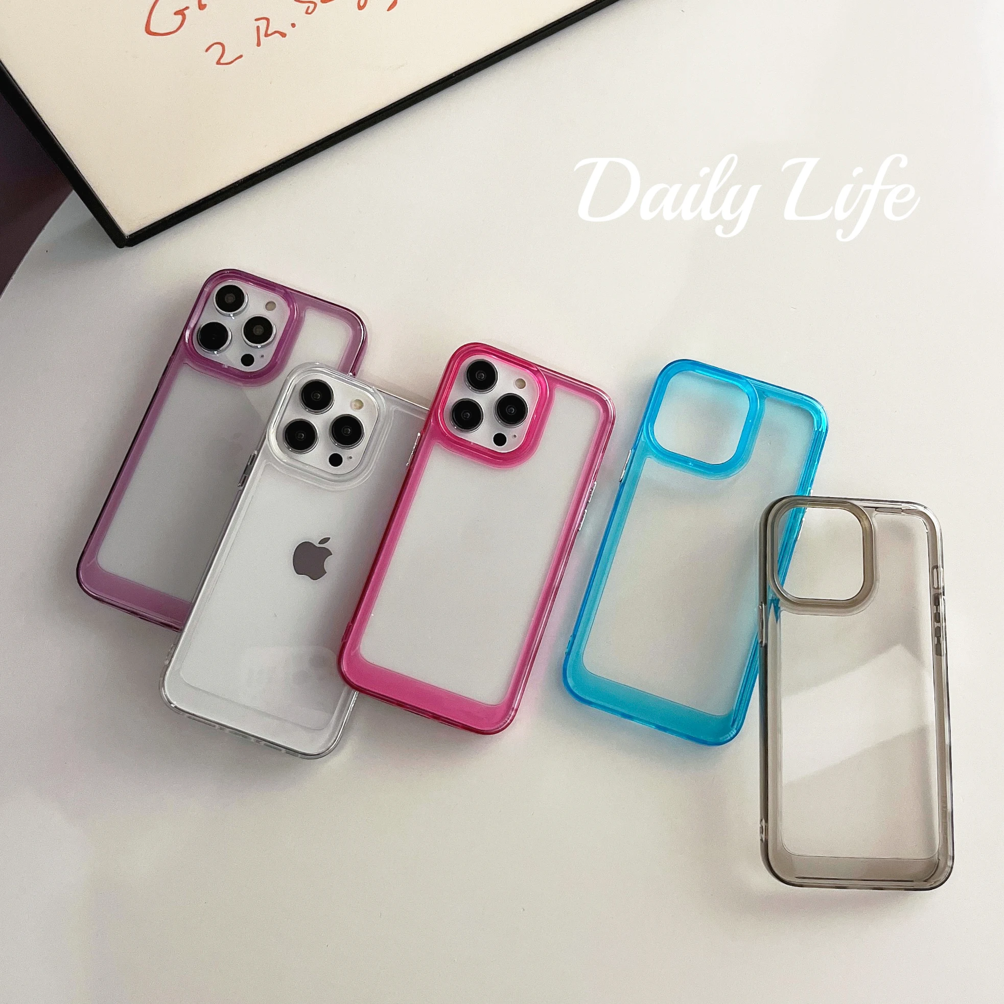 

Luxury Transparen Case for iPhone 14 13 Pro Max 12 11 Pro Plus Protective Soft Silicone Multiple colors Cover