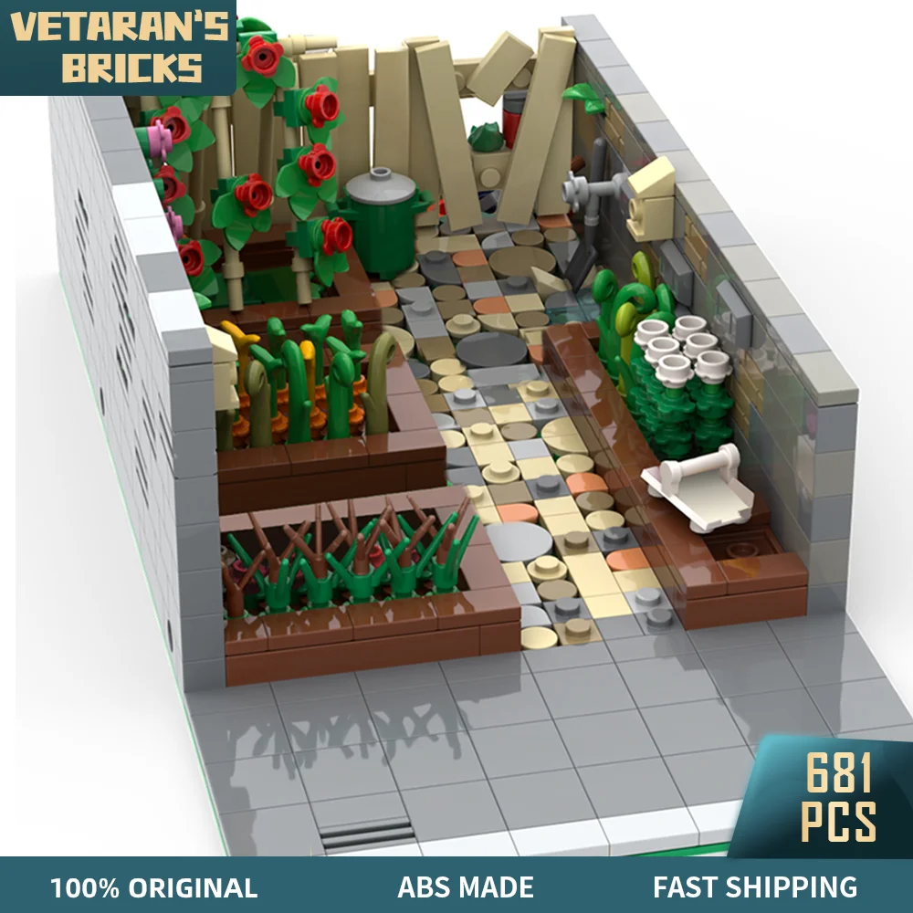 

Конструктор MOC для сада, модульный городской домик, уличный домик, наборы строительных блоков, игрушка для детей, подарок на день рождения