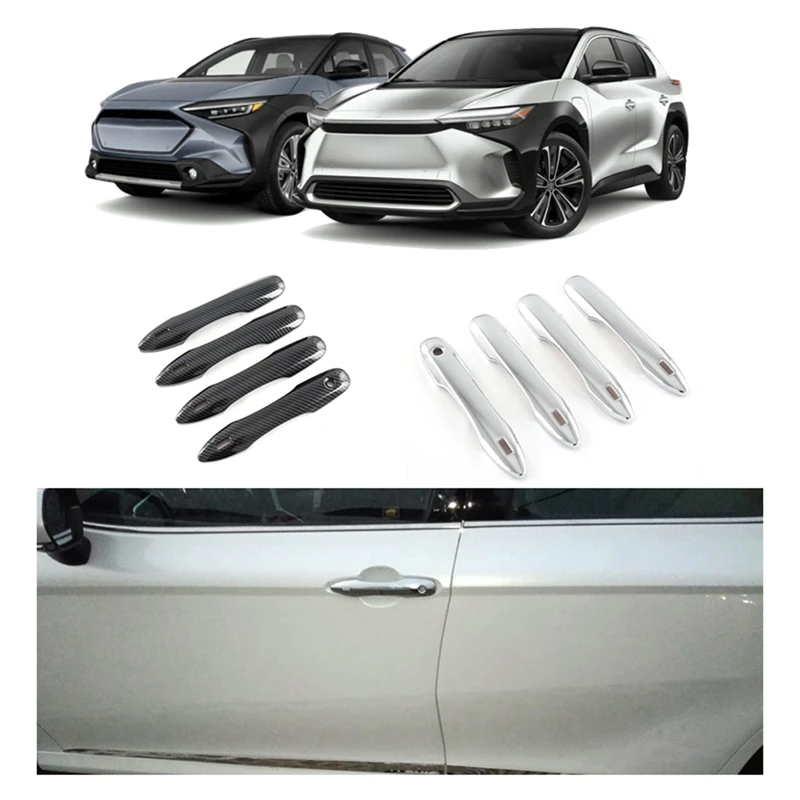 

Чехол для ручки двери автомобиля, 4 шт., для Subaru Solterra, для Toyota BZ4X 2022 2023, чехол для ручки автомобиля