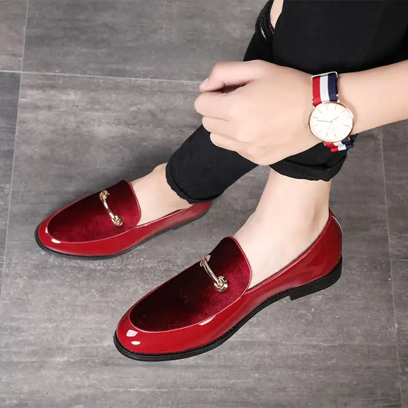 

Suede Gold Buckle Slip on Shoes Shoes for Men Dress Shoes Men