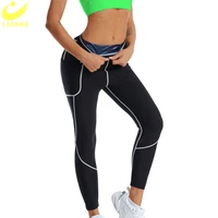 lazawg women sweat leggings gym sauna shaper sweat hot slimming fitness workout shapewear weight loss trousers plus size pants