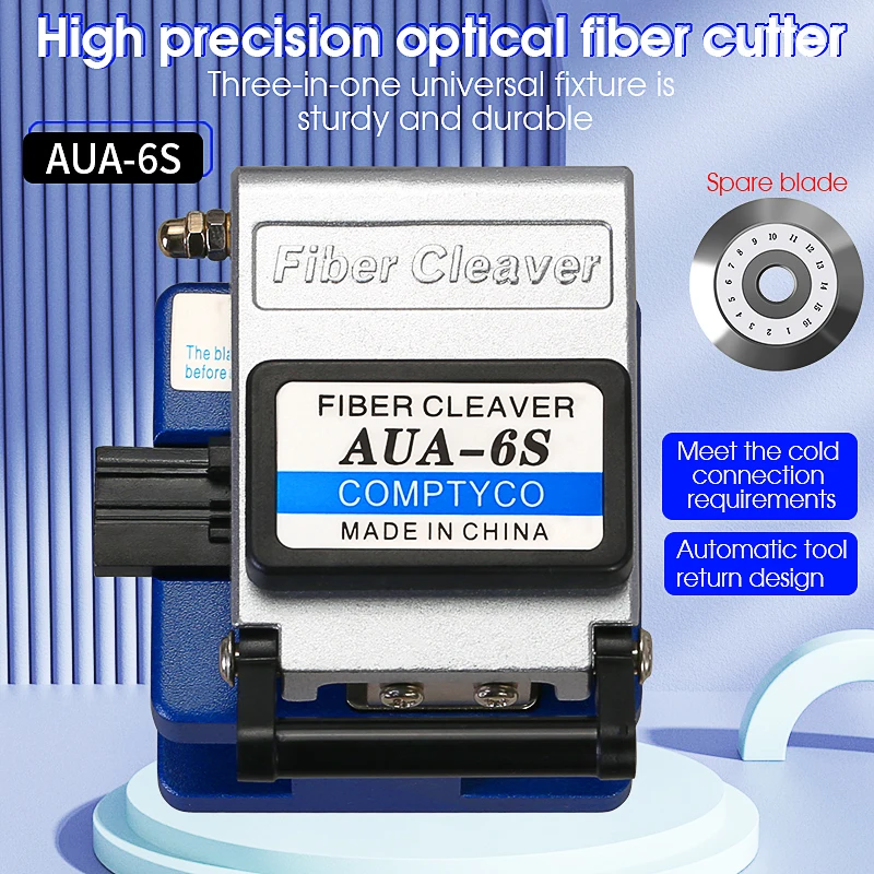 AUA-6S/61S High Precision Fiber Cleaver FTTT Fiber Cable Cutting Tools Fiber Cutter 16 Surface Blade