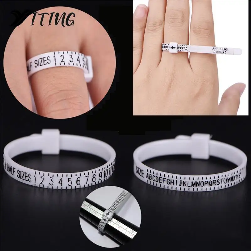 

UK/US Ring Sizer Official British/American Finger Measure Gauge Men And Womens Sizes A-Z Jewelry Accessory Measurer