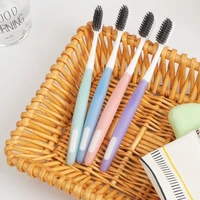 3pcs colorful toothbrush natural bamboo tooth brush set soft bristle charcoal teeth eco bamboo toothbrushes dental oral care