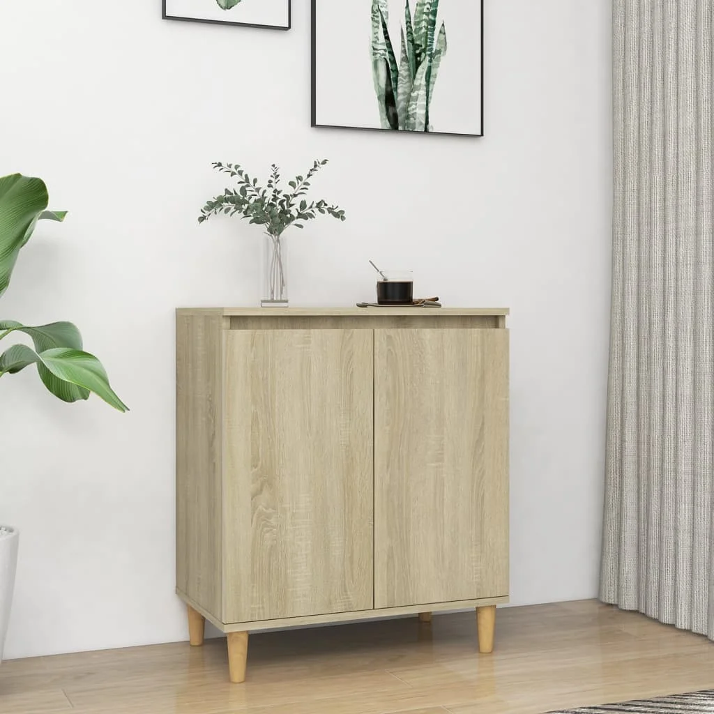 

Buffet with wooden feet Sonoma Oak 60x35x70 cm chglomerated