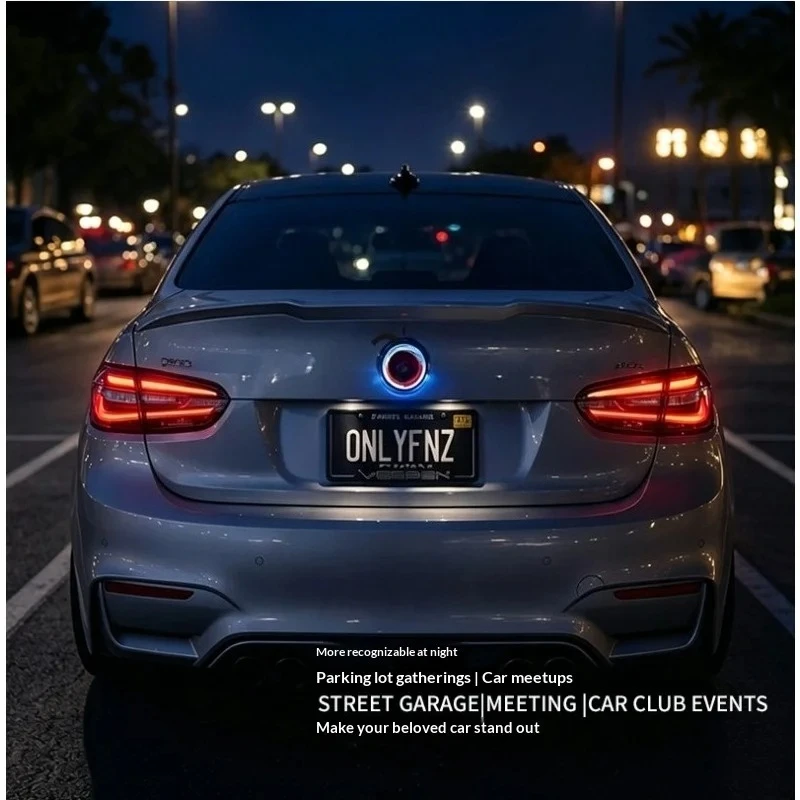 Фото Настраиваемая эмблема для автомобиля – умный LED-дисплей для BMW, отображение логотипов, GIF-файлов, текста, ночное видимость в темноте №5