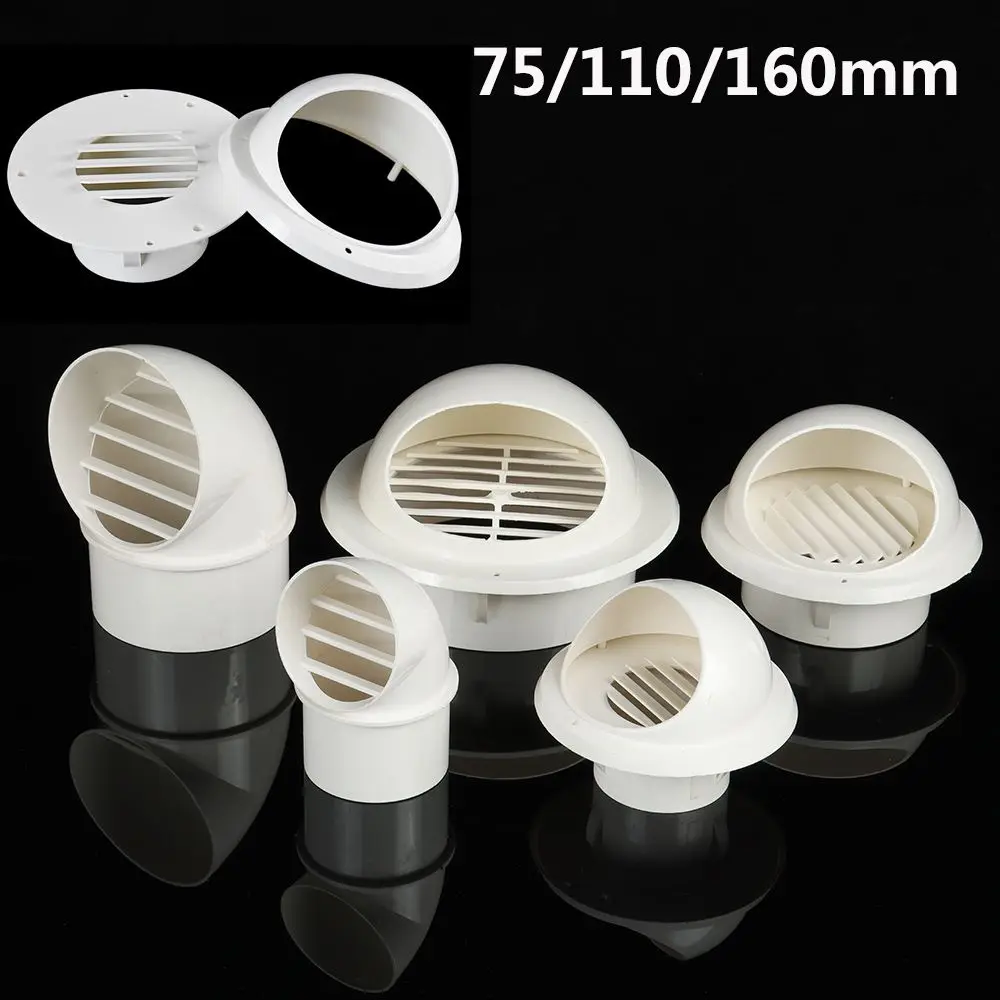

Pest Air Circulation Round Vent Outlet Cover Exterior Wall Air Vent Ducting Ventilation Grilles Vents Waterproof Cap