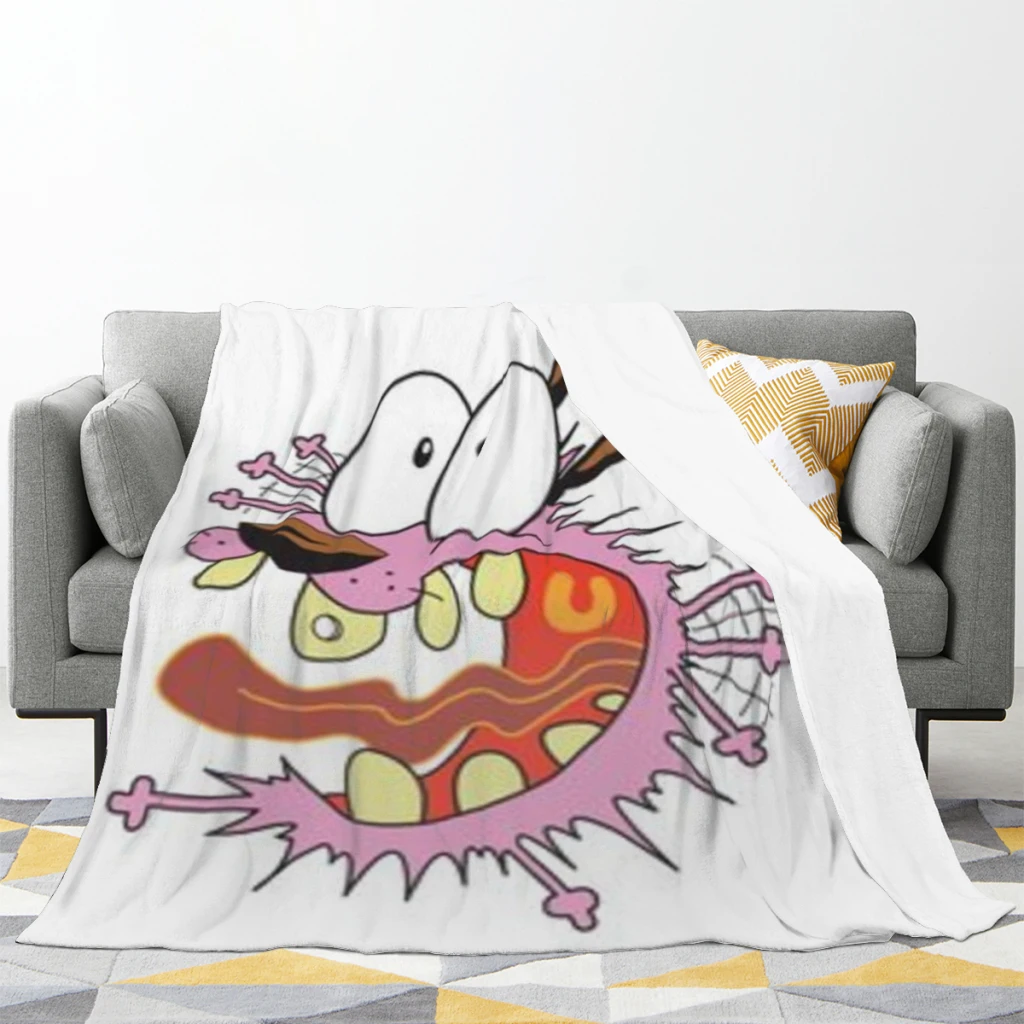 Удобное одеяло с рисунком T-COURAGE C-Cowardly Dogs мягкие комплекты одеял для дивана теплые