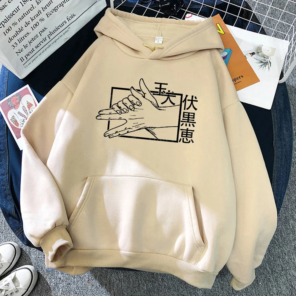 

Jujutsu Hoodies Men Women Japanese Anime Kaisen Gojo Satoru Print Loose Long Sleeve Pullover Sweatshirt Streetwear