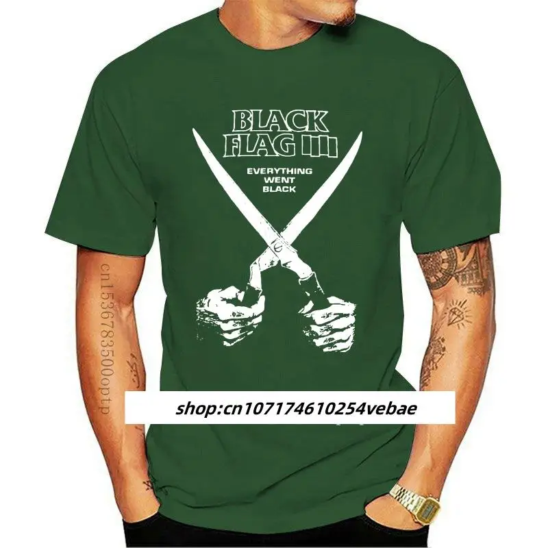 

New T-Shirt Vintage Black Flag - Everything Went Black S - 5XL Reprint