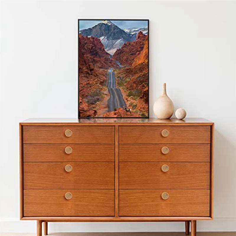 Ручки для комода в стиле бохо ручки из ротанга деревянные ящиков круглые с