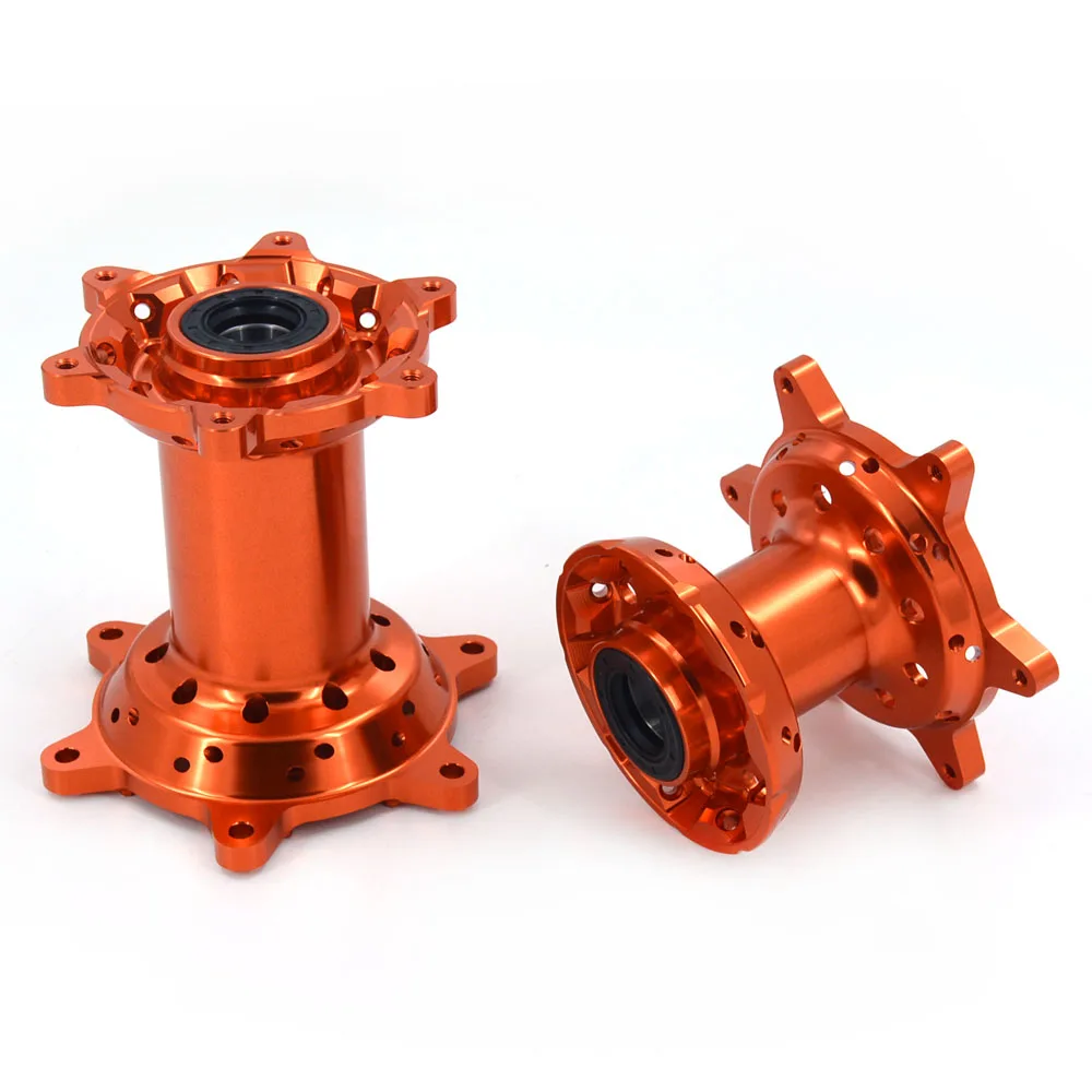 

JFG 125 530 CNC machined Aluminum Anodized Surface Motorcycle Front Rear Orange Wheel Hub