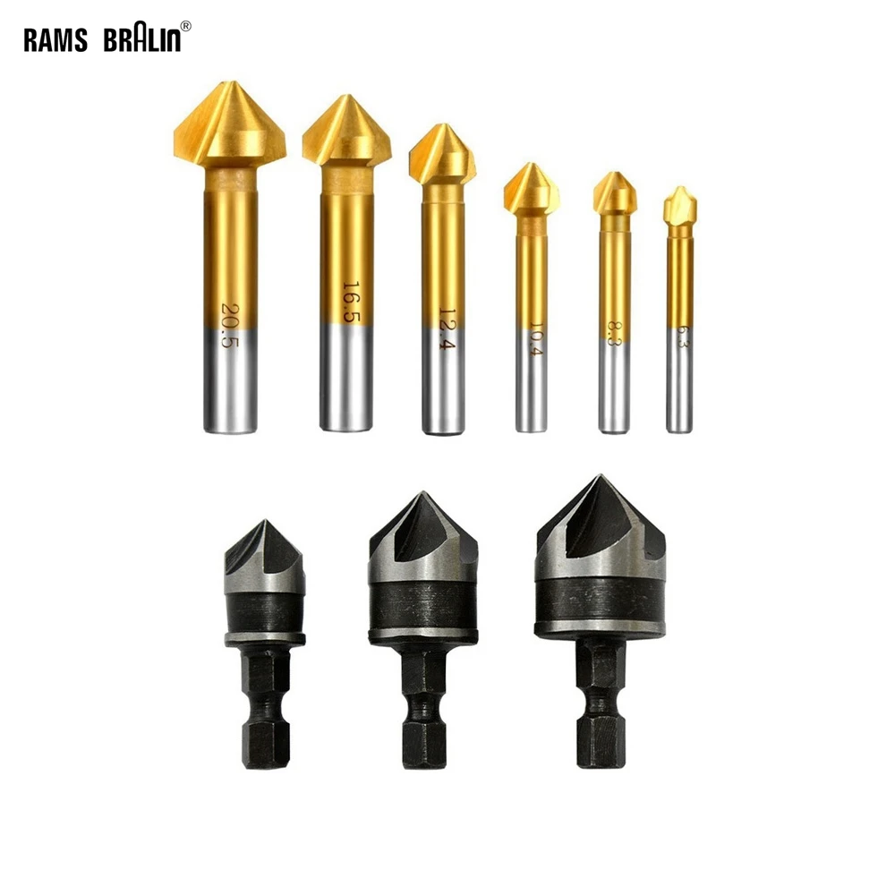 

Hole Saw Sets HSS Woodworking Chamfer Milling Cutter
