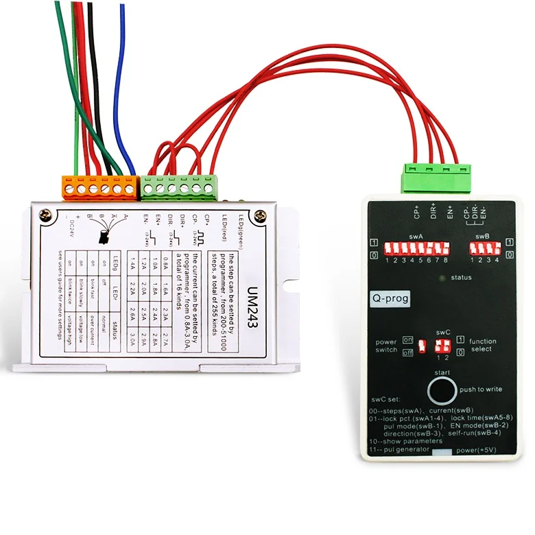 

Stepper Motor Driver UM243 5V 24V 3.0A Stepper Driver With Q Programmer Suitable For Nema8 Nema17 Nema23 3D Printer 1-Axis