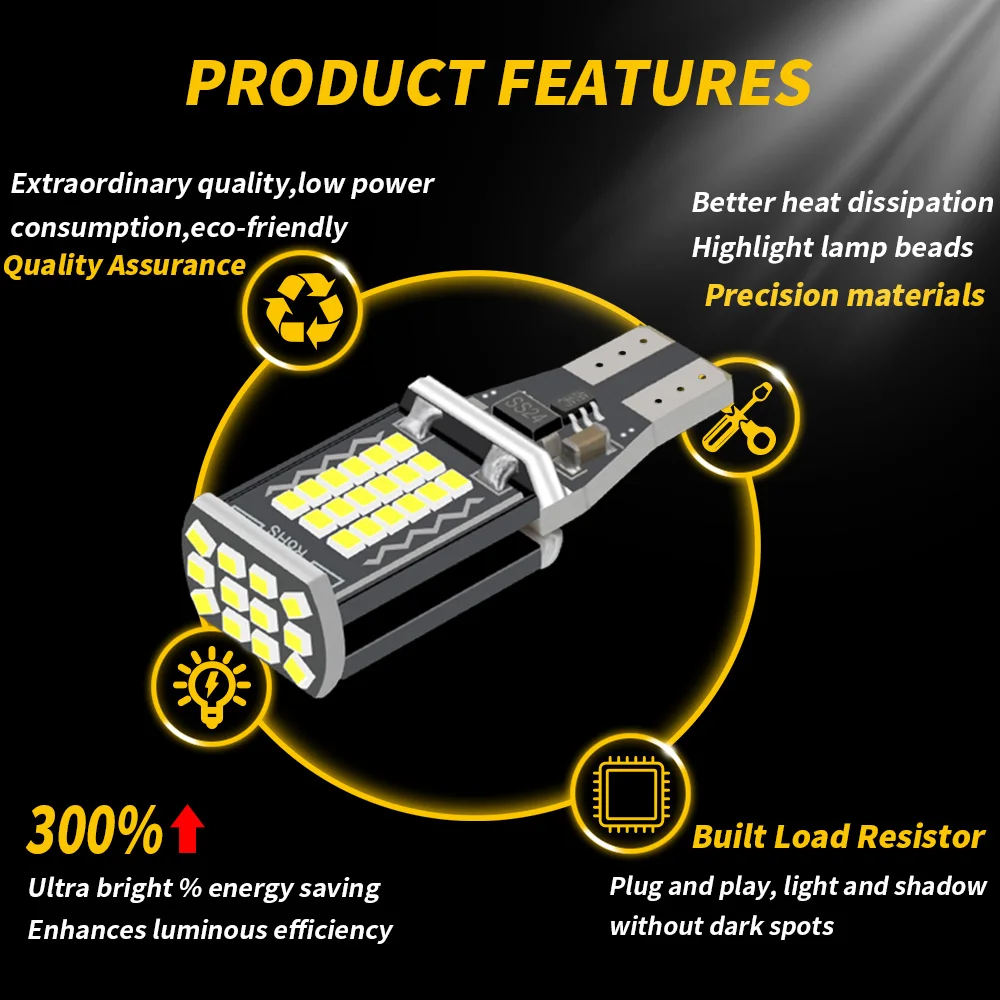 Лампа Canbus 921 912 T15 светодиодный W16W T16 2 шт.