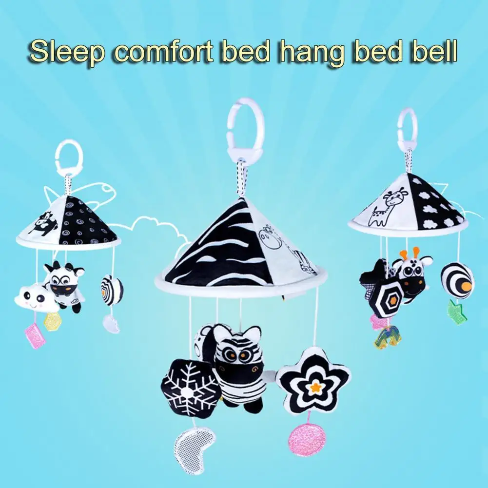 

Bed Rattle Lovely Zebra Plush Cartoon Giraffe Crib Rattle Pendant for Newborn
