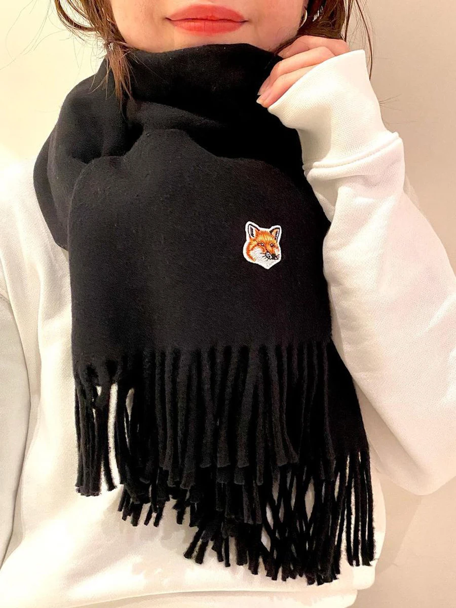 100% шерстяной женский/мужской шарф 2021 зимний оригинальный длинный с вышивкой |