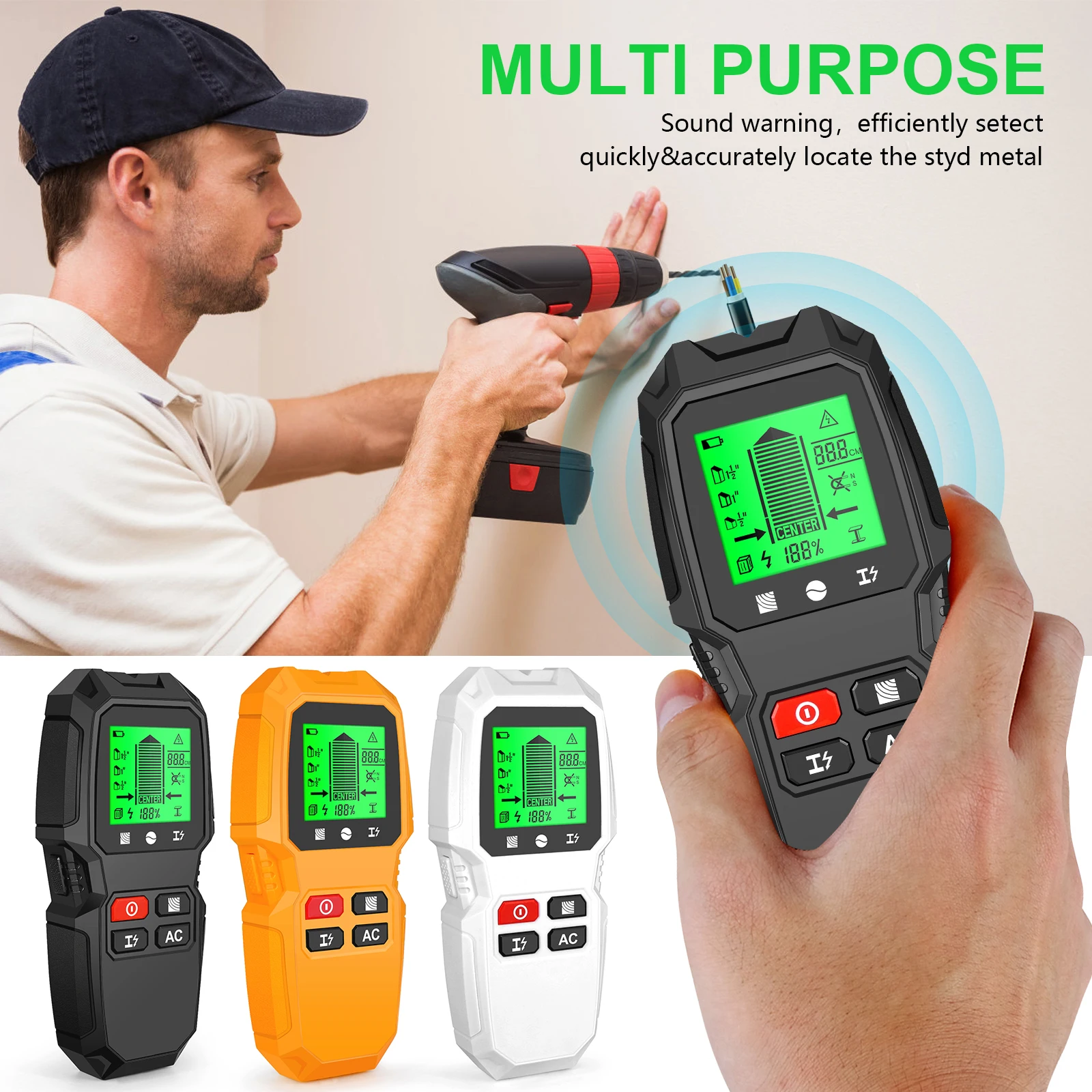 Настенный сканер-шпилька точный многофункциональный детектор для обнаружения