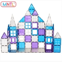 mntl 120pcs magnetic tiles toys ice star set stem educational building blocks construction magnet stacking bricks kids boy baby
