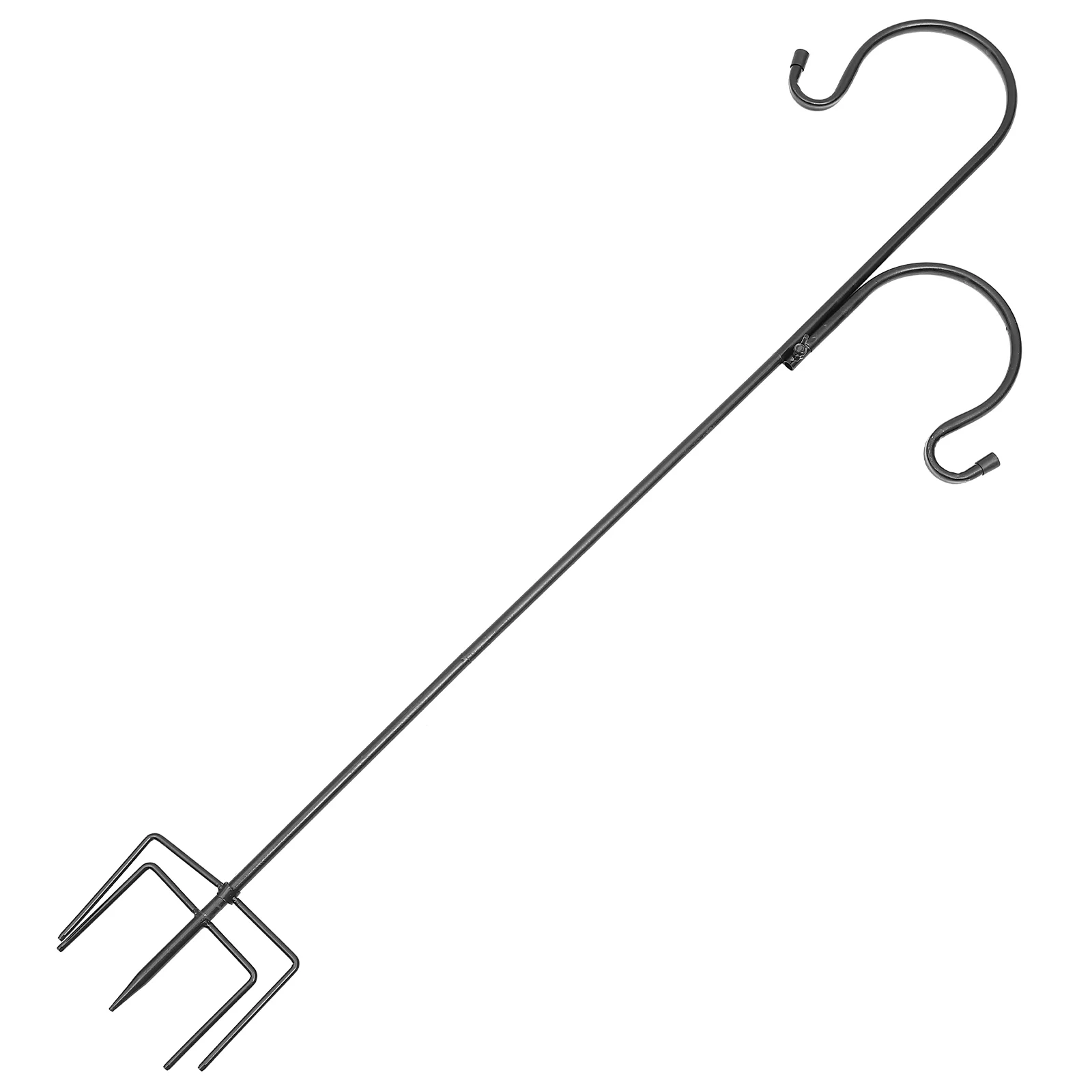 

Shepherd Hook Iron Ground Hanging Bird Feeder Deck Clip Streetlamp Hanger Yard Outdoor Plants