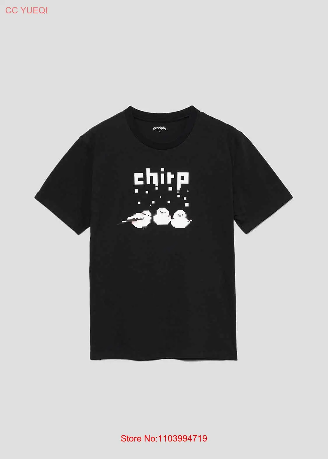 Хлопковая футболка graniph x Shimaenaga черная унисекс Япония ограниченная оригинальная