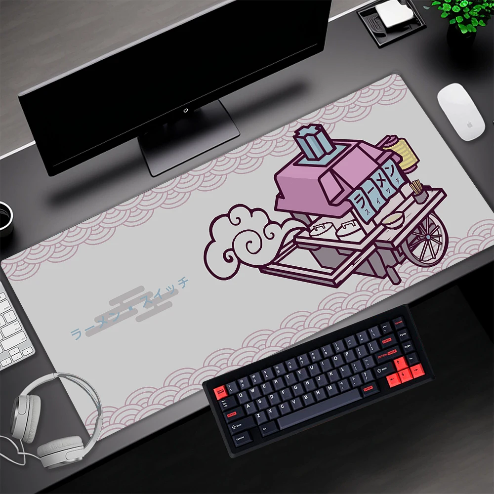 Черный игровой коврик для мыши, с поддержкой клавиатуры, 800x400