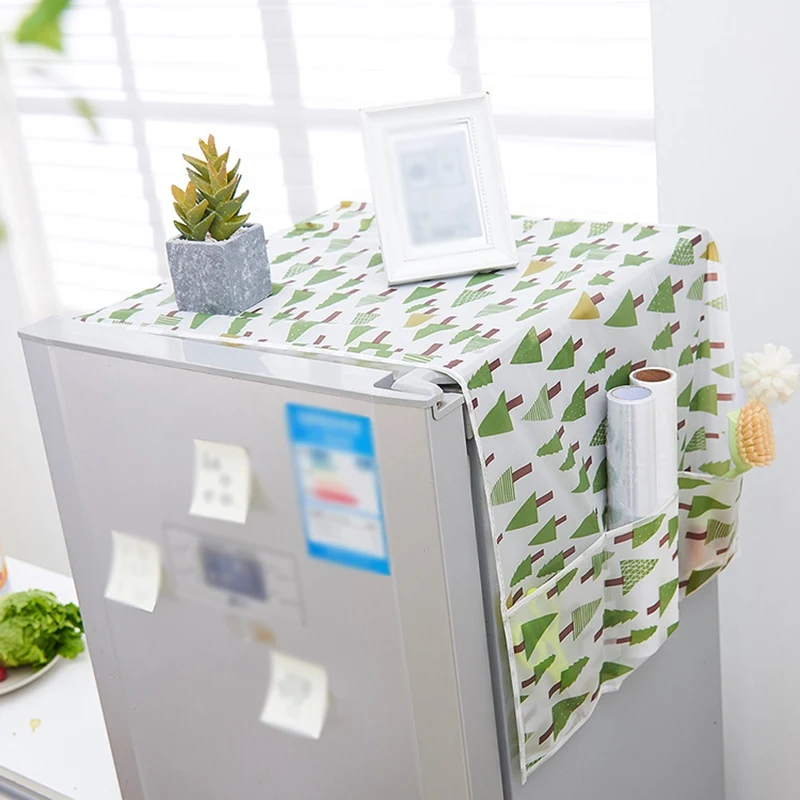 

Dust-proof Waterproof Cover Multi-function Refrigerator Cover Moisture-proof Transparent Printed Refrigerator Cover Moth-proof